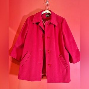 Luba Paris Red Pea Coat vintage